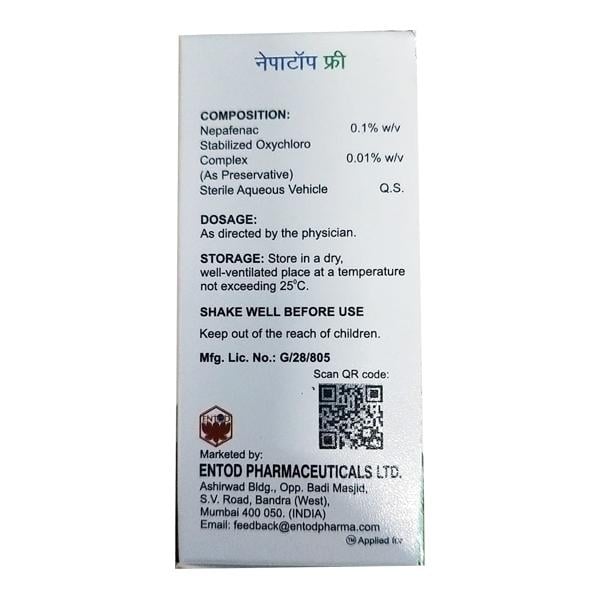 NEPATOP FREE Eye Drops 5ml - Global Surgicals
