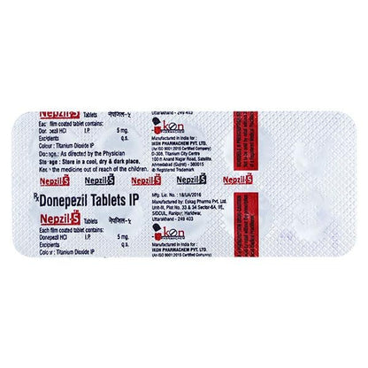 NEPZIL 5 Tablet 10's - Global Surgicals