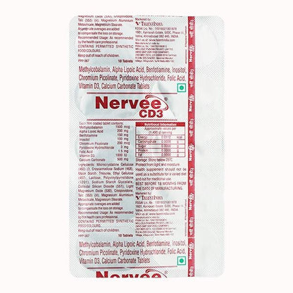 NERVEE CD3 (Veg) Tablet 10's - Global Surgicals
