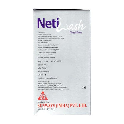 NETIWASH NASAL RINSE Sachet 15X3gm - Global Surgicals