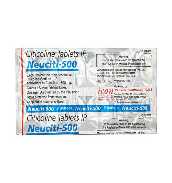 Neuciti 500mg Tablet 10'S - Global Surgicals