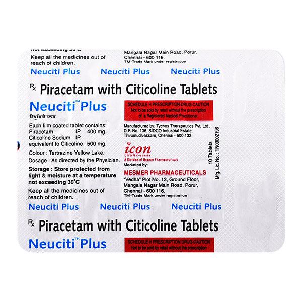 Neuciti Plus Tablet 10'S - Global Surgicals
