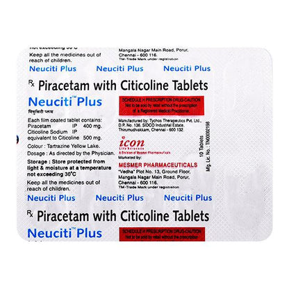 Neuciti Plus Tablet 10'S - Global Surgicals