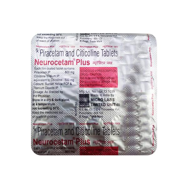 NEUROCETAM PLUS Tablet 15's - Global Surgicals
