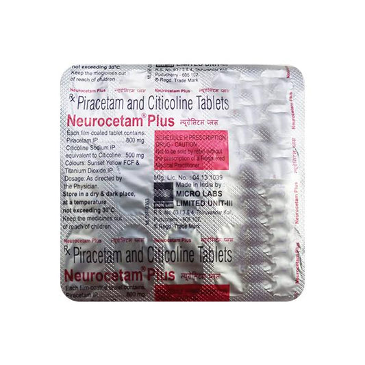 NEUROCETAM PLUS Tablet 15's - Global Surgicals