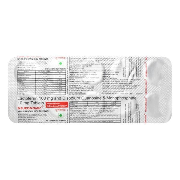 Neuronomic Tablet 10'S - Global Surgicals