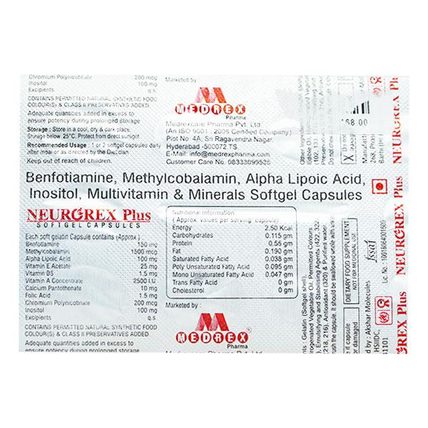 Neurorex Plus Capsule 10's - Global Surgicals