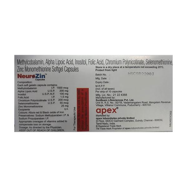 NEUROZIN Capsule 10's - Global Surgicals