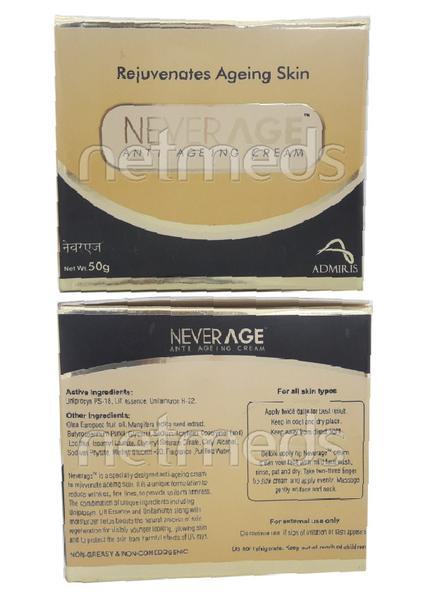 Neverage Anti Ageing Cream 50gm - Global Surgicals