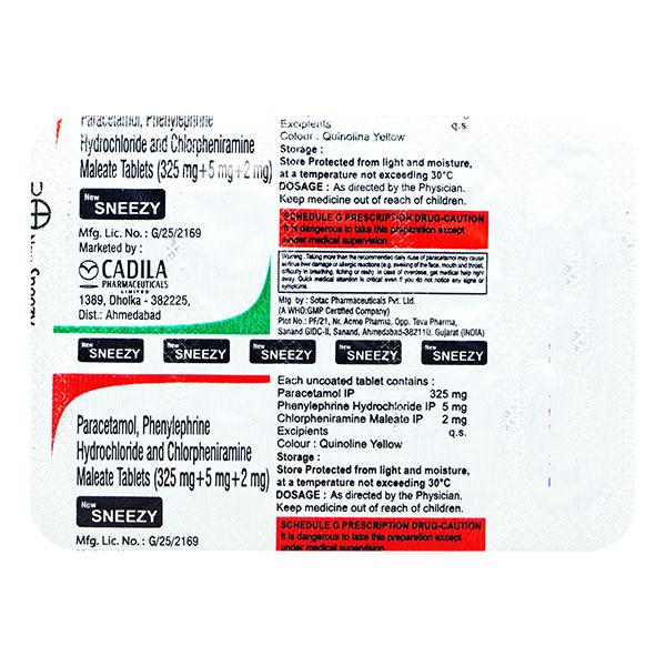 NEW Sneezy Tablet 10'S - Global Surgicals