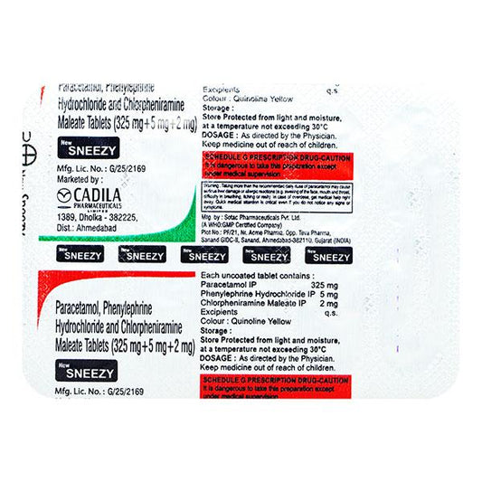 NEW Sneezy Tablet 10'S - Global Surgicals