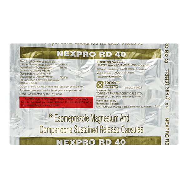 Nexpro Rd 40mg Capsule 10's - Global Surgicals