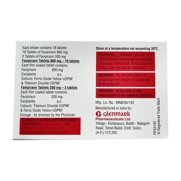 FABIFLU 800 CO PACK Tablet 18's