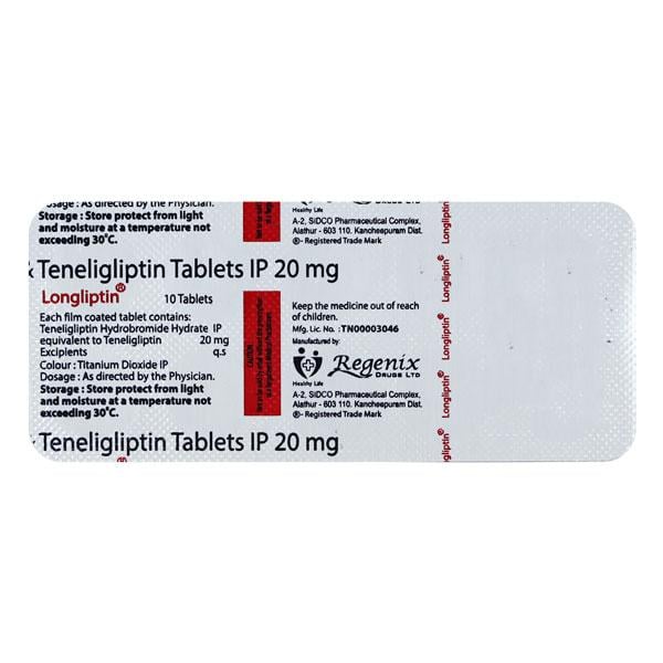 LONGLIPTIN 20 Tablet 10's