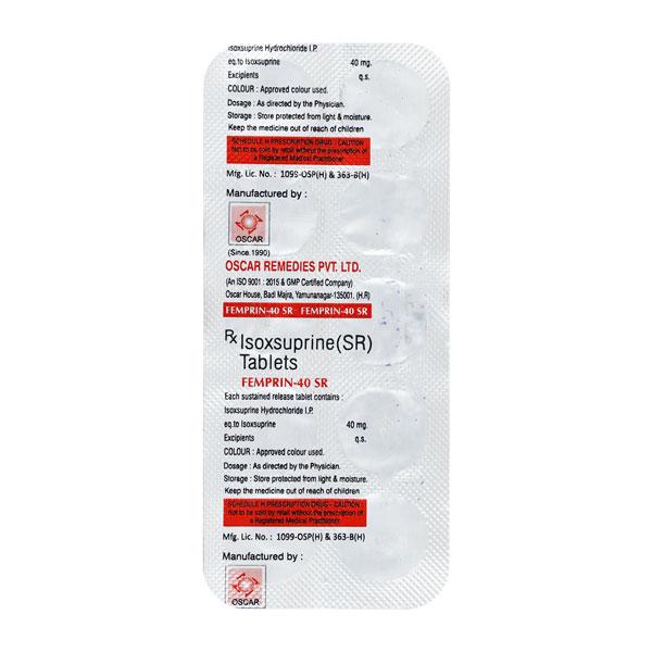 FEMPRIN 40 SR Tablet 10's