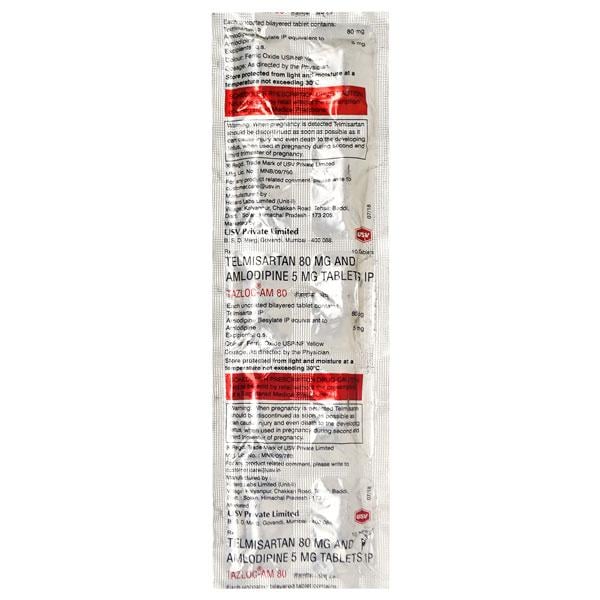 Tazloc AM 80mg Tablet 10'S