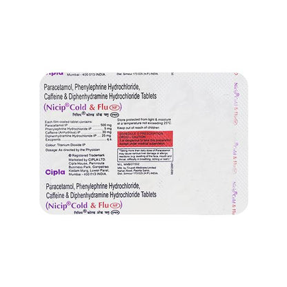 Nicip Cold & Flu Nf Tablet 10'S - Global Surgicals