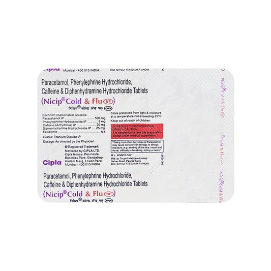 Nicip Cold & Flu Nf Tablet 10'S - Global Surgicals