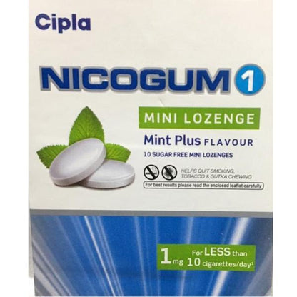 NICOGUM 1 MINT PLUS FLAVOUR Mini Lozenge 10's - Global Surgicals