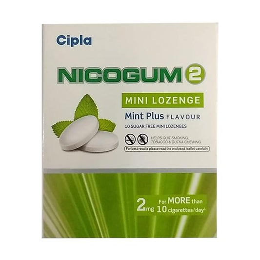 NICOGUM 2 MINT PLUS FLAVOUR Mini Lozenge 10's (N) - Global Surgicals