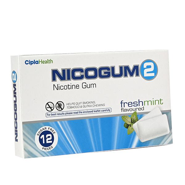 NICOGUM FRESHMINT SUGAR FREE 2 Gum 12's - Global Surgicals