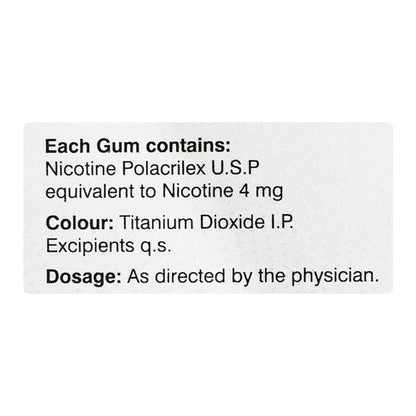 NICOSIP 4 MG SUGAR FREE MINT FLAVOUR Gum 10's - Global Surgicals
