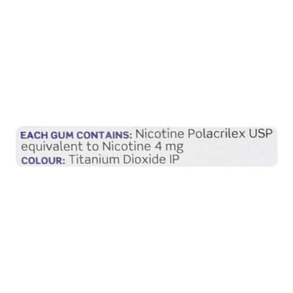 Nicotex Mint Plus Flavour 4mg Sugar Free Chew Gum Tablet 25'S - Global Surgicals
