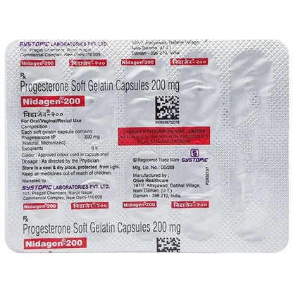 Nidagen 200mg Capsule 10'S - Global Surgicals