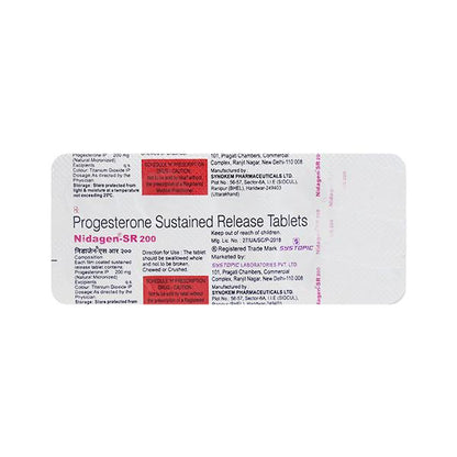 Nidagen SR 200mg Tablet 10'S - Global Surgicals