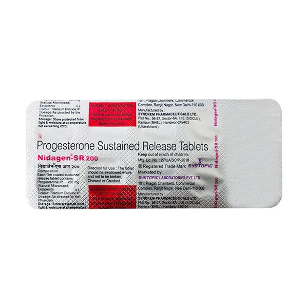 Nidagen SR 200mg Tablet 10'S - Global Surgicals