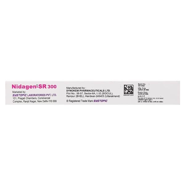 Nidagen SR 300mg Tablet 10'S - Global Surgicals