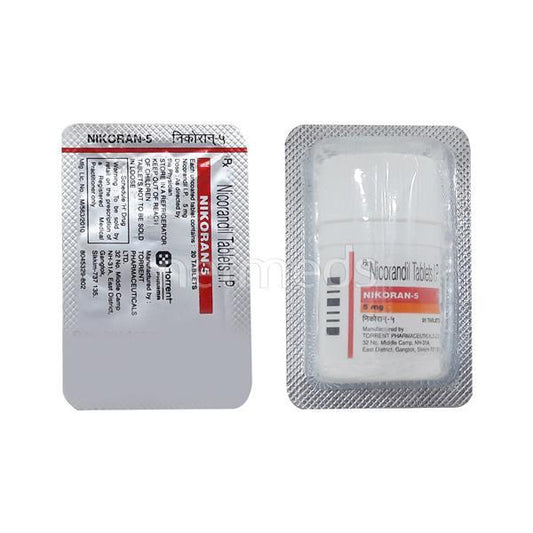 Nikoran 5mg Tablet 20'S - Global Surgicals