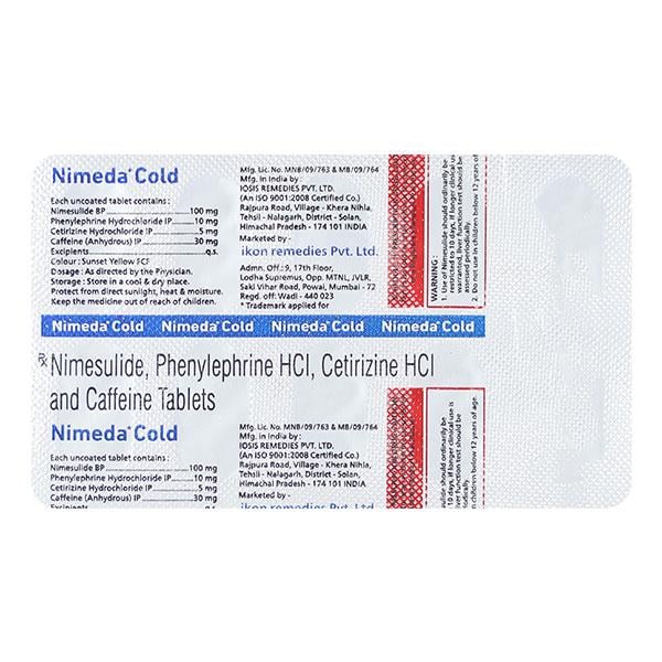 NIMEDA COLD Tablet 10's - Global Surgicals