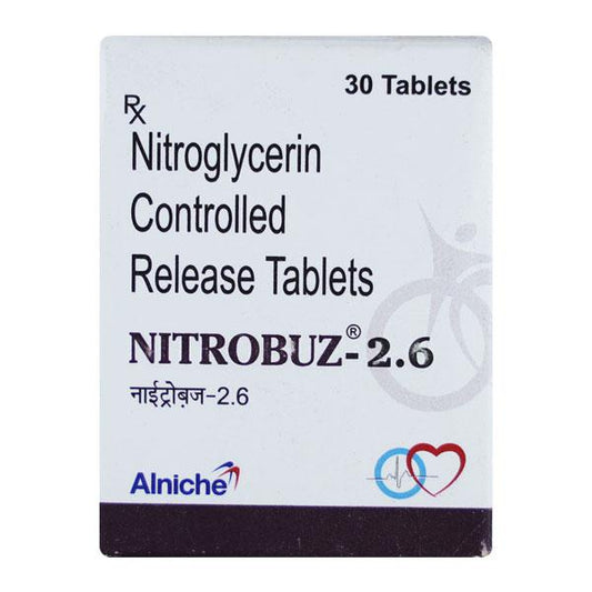NITROBUZ 2.6 Tablet 30's - Global Surgicals