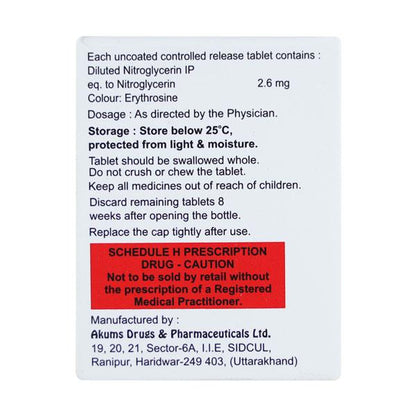 NITROBUZ 2.6 Tablet 30's - Global Surgicals