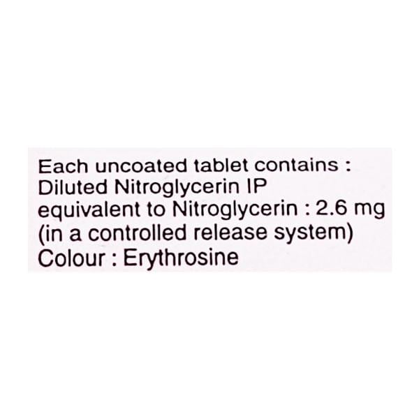 Nitrocontin 2.6mg Tablet 30'S - Global Surgicals