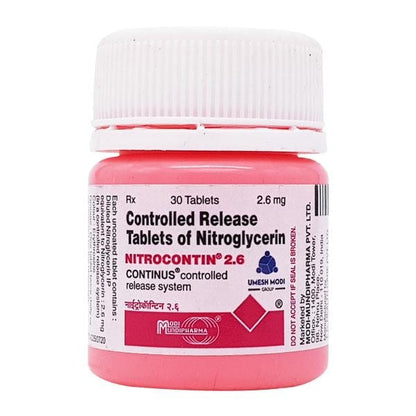 Nitrocontin 2.6mg Tablet 30'S - Global Surgicals