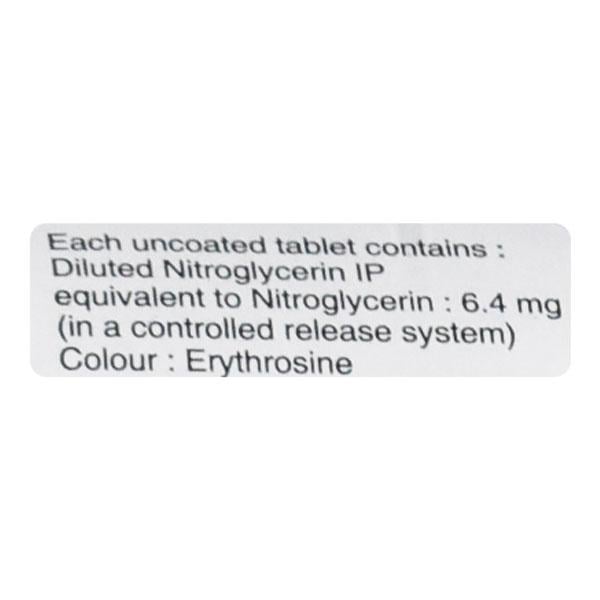Nitrocontin 6.4mg Tablet 30'S - Global Surgicals