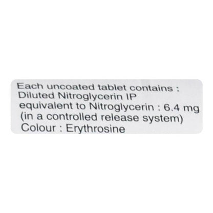 Nitrocontin 6.4mg Tablet 30'S - Global Surgicals
