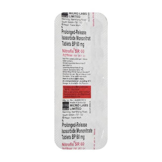Nitrofix SR 60mg Tablet 10'S - Global Surgicals