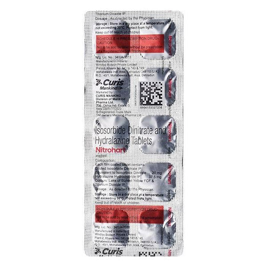 NITROHART 20mg Tablet 10's - Global Surgicals