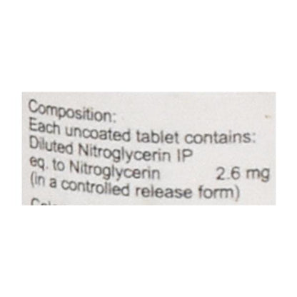 Nitrolong 2.6mg Tablet 30'S - Global Surgicals