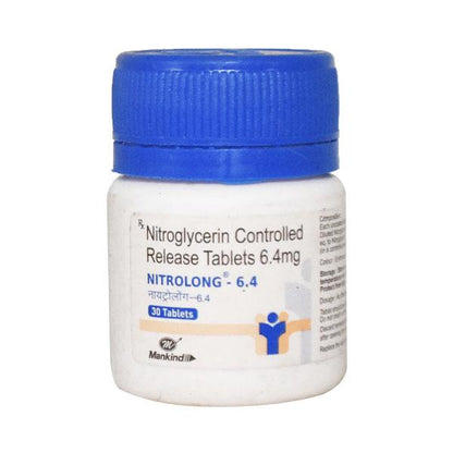 Nitrolong 6.4mg Tablet 30'S - Global Surgicals
