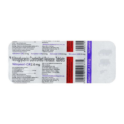NITROMIN CR 2.6mg Tablet 10's - Global Surgicals