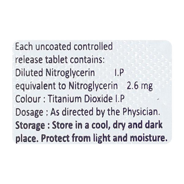 NITRORIN 2.6 Tablet 10's - Global Surgicals