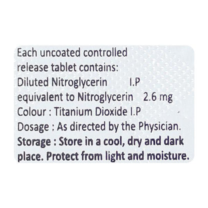 NITRORIN 2.6 Tablet 10's - Global Surgicals