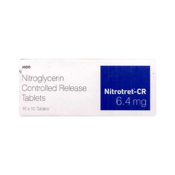 NITROTRET CR 6.4mg Tablet 10's - Global Surgicals