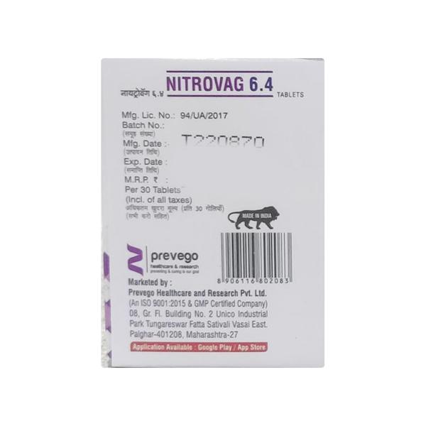 NITROVAG 6.4 Tablet 30's - Global Surgicals