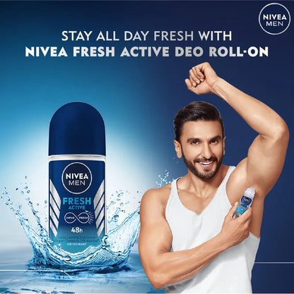 Nivea Men Fresh Active Roll On Deodorant, 50 ml