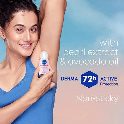 Nivea Pearl & Beauty Roll On Deodorant, 50 ml